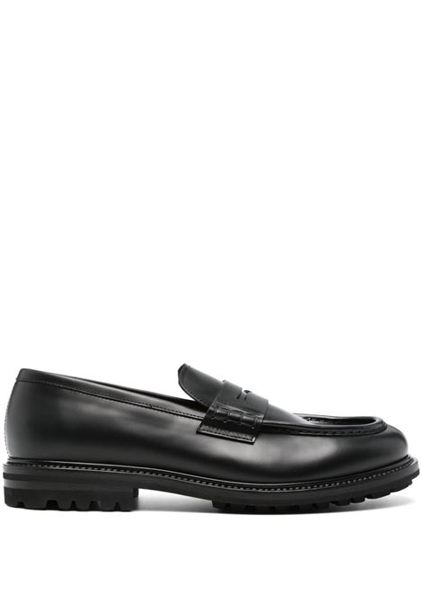 Black leather loafers Henderson baracco - men HENDERSON BARACCO | Loafers | 83409P0NR